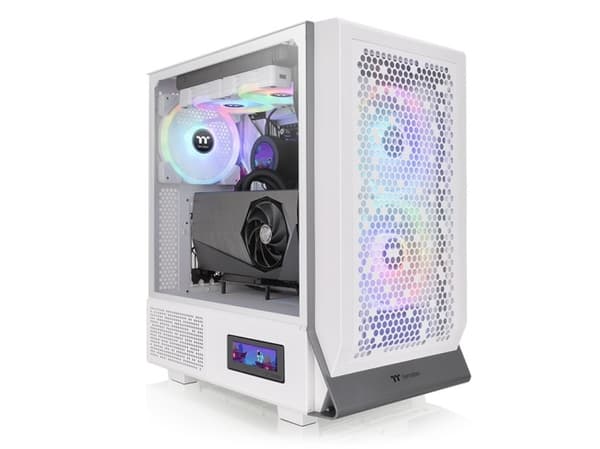 Thermaltake Ceres 300 TG ARGB Snow - Mid tower - utökad ATX - genomskinlig sidopanel (härdat glas) - ingen strömförsörjning (PS/2) - vit - USB/ljud