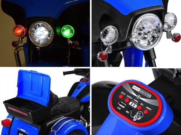 Jokomisiada Suuri akkukäyttöinen Chopper-moottoripyörä lapsille PA0254