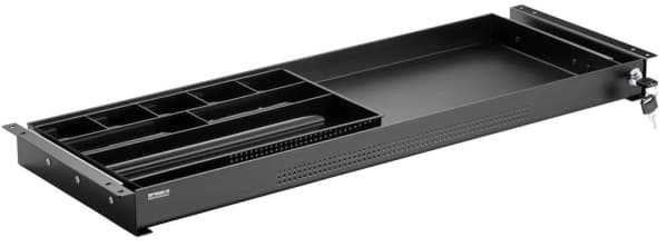 SpeaKa Professional SP-10938492 Underbordsskuffe 740 mm x 272 mm kan aflåses Højde-område: 50.8 mm (max) Sort
