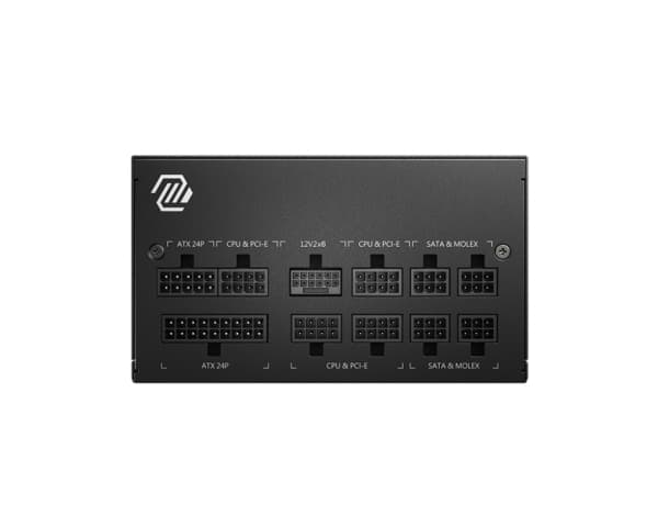 MSI MAG A850GL PCIE5 - Strømforsyning (intern) - ATX12V 3.0/ EPS12V - 80 PLUS Gold - AC 100-240 V - 850 watt - aktiv PFC