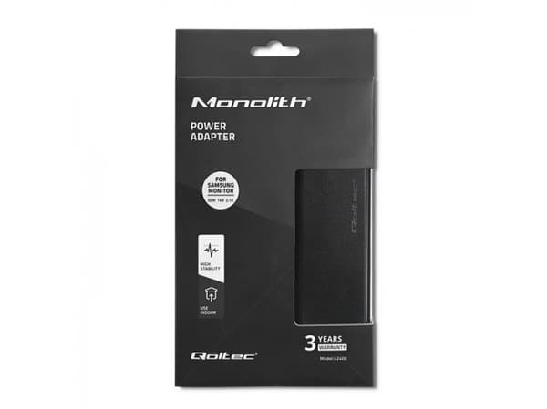 Qoltec verkkolaite Samsungin näytölle 30W | 14V | 2.1A | 6.5*4.4 | + virtajohto