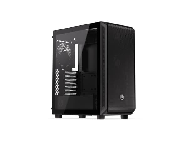 Endorfy Arx 500 Air - PC-hölje - ATX - genomskinlig sidopanel (härdat glas) - ingen strömförsörjning (ATX) - svart - USB/ljud