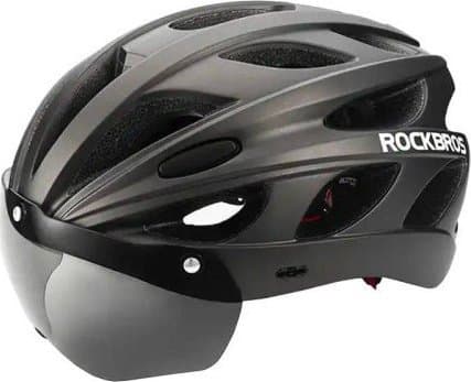 RockBros Justerbar sykkelhjelm + Rockbros TT-16 briller (svarte)