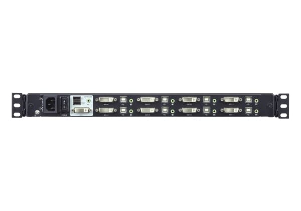 ATEN CL6708MW - KVM-konsol med omkopplare för tangentbord/video/mus - 8 portar - USB - 17.3" - kan monteras i rack - 1920 x 1080 Full HD (1080p) @ 60