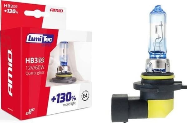 AMiO halogenpærer HB3 12V 60W LumiTec LIMITED +130% DUO BOX