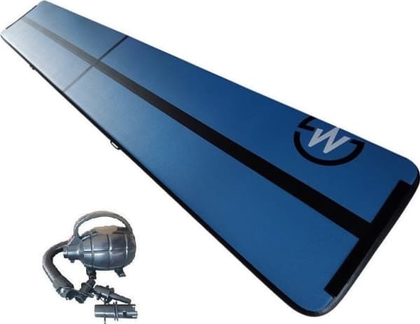 Master uppblåsbar gymnastikmadrass MAS-B874-Blue-Black 600 cm x 100 cm x 10 cm blå