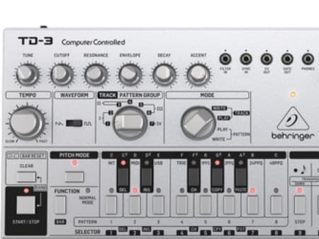Behringer TD-3-SR -syntetisaattori, harmaa