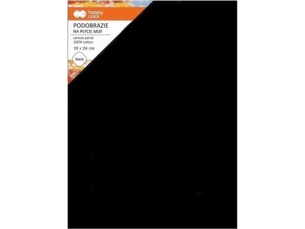 Happy Color Cotton canvas 24x30, impregnert sort, MDF 4mm, Happy Color