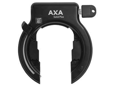 AXA SOLID PLUS/ZWART/SHIMANO RACK Ring lock