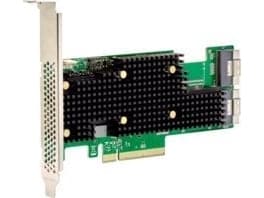 Broadcom eHBA 9620-16i, PlayStation Network, SAS, SATA, Full høyde/lav profil, PCIe 4.0, Sort, Grønn, Sølv, 5000000 timer