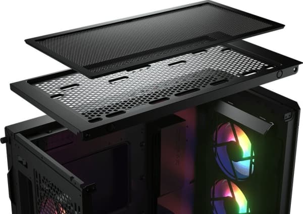 COUGAR Gaming CGR-5AD1B-RGB, Midi Tower, PC, Svart, ATX, CEB, EATX, micro ATX, Mini-ITX, Nylon, Multi