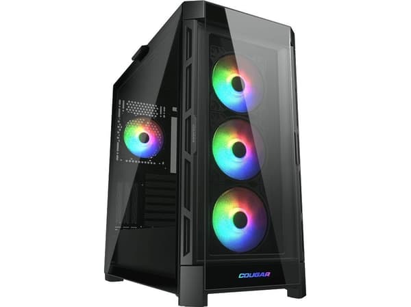 COUGAR Gaming CGR-5AD1B-RGB, Midi Tower, PC, Sort, ATX, CEB, EATX, Micro ATX, Mini-ITX, Nylon, Multi
