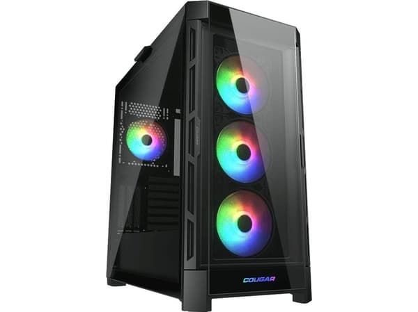 COUGAR Gaming CGR-5AD1B-RGB, Midi Tower, PC, Sort, ATX, CEB, EATX, Micro ATX, Mini-ITX, Nylon, Multi