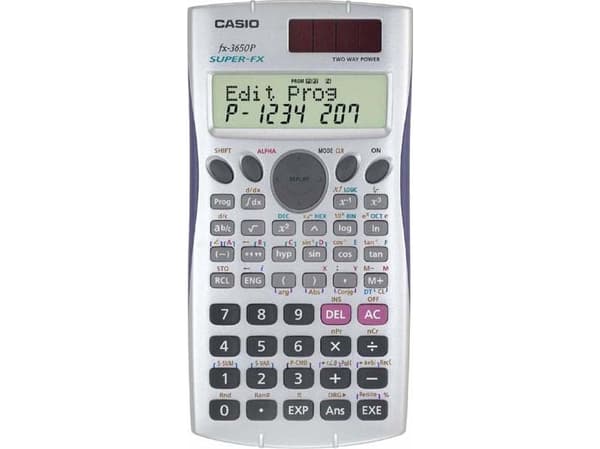 Casio FX-3650P, Ficka, Vetenskapsfunktion, 12 siffror, 2 linjer