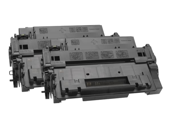 HP 55X - 2-pack - Høy ytelse - svart - original - LaserJet - tonerpatron (CE255XD) - for LaserJet Enterprise MFP M525; LaserJet Enterprise Flow MFP M