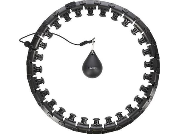 HMS HHW12 PLUSS STØRRELSE HULA HOP SORT MED STINDER OG HMS-VEKT