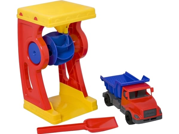 Plasto 2402, Sand toy set, Blå, Röd, Gul