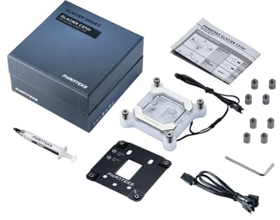 PHANTEKS C370I CPU-vedenjäähdytin, ARGB, akryyli - valkoinen