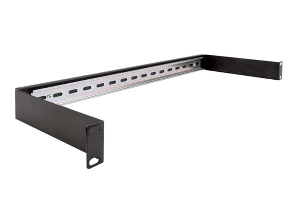 Delock - DIN-skena panel - monterbar på stativ - svart - 1U - 19"