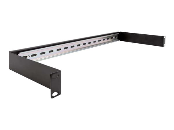 Delock - DIN-skena panel - monterbar på stativ - svart - 1U - 19"