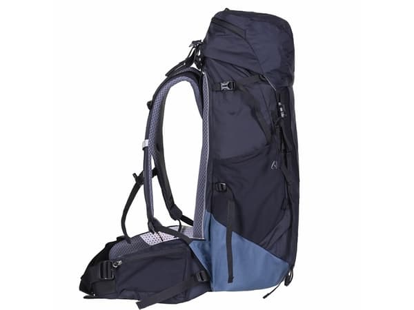 Deuter Aircontact Lite 40 + 10, Inre ram, Övre, Vandring, Svart, Blå, Unisex, Polyamid, Polyester