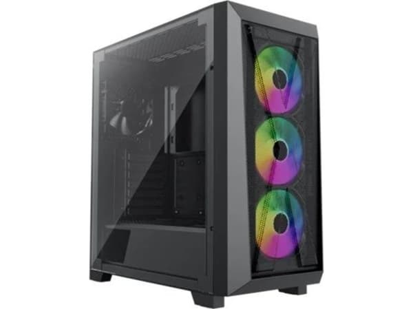 Xilence Performance X Series Xilent X X912.ARGB - Mid tower - ATX - genomskinlig sidopanel (härdat glas) - ingen strömförsörjning (ATX) - svart - USB