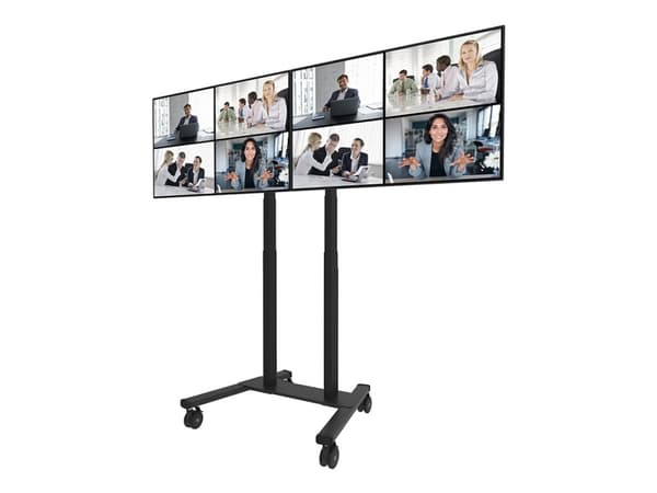 Neomounts ADM-875BL2 - Monteringskomponent (adapter) - mikrojustering - för 2 LCD/plasmapaneler - låsbar - stål - svart - skärmstorlek: 42"-65" - sta
