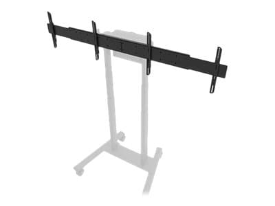Neomounts ADM-875BL2 - Monteringskomponent (adapter) - mikrojustering - för 2 LCD/plasmapaneler - låsbar - stål - svart - skärmstorlek: 42"-65" - sta