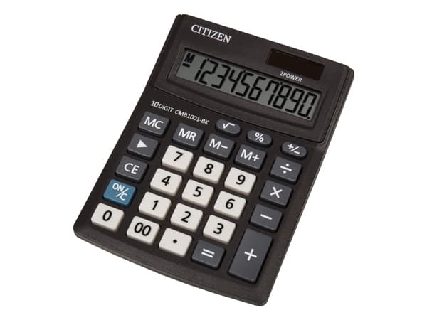 Citizen CMB1001-BK, Lomme, Grunnleggende, 10 sifre, 1 linjer, Batteri/Solcelle, Sort