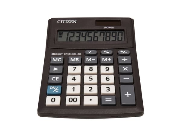 Citizen CMB1001-BK, Ficka, Grundläggande, 10 siffror, 1 linjer, Batteri/solcell, Svart