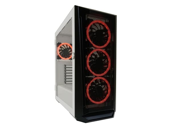 LC-Power Holo-1_X, Midi Tower, PC, Valkoinen, ATX, mikro ATX, Mini-ITX, EATX, Metalli, Muovi, 16,5 cm