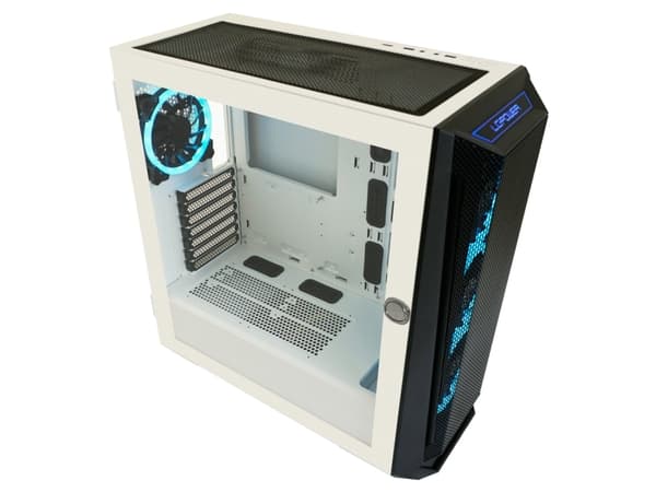 LC-Power Holo-1_X, Midi Tower, PC, Valkoinen, ATX, mikro ATX, Mini-ITX, EATX, Metalli, Muovi, 16,5 cm
