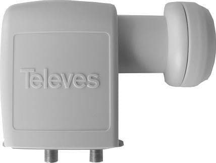 TelForceOne SAT Converter TWIN TELEVES grå [747002]
