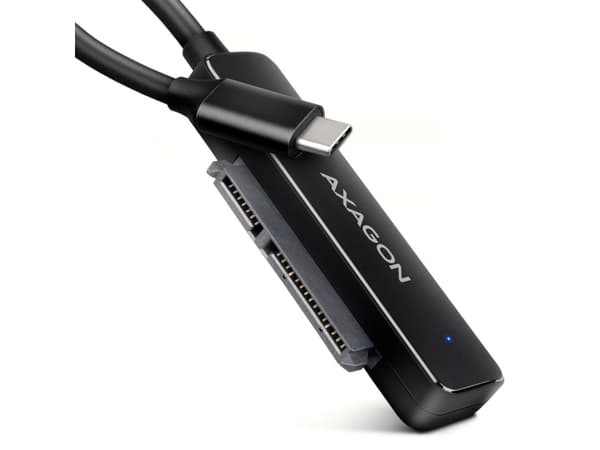 Axagon ADSA-FP2C USB-C 5Gbps - SATA 6G, 2.5 SSD/HDD SLIM adapter - Adapter - Digital/Daten, USB Type-C, SATA, Hankoppling, Svart, PC / Notebook / Tab Svart
