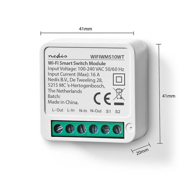 Nedis SmartLife Strömbrytare Wifi 3680W