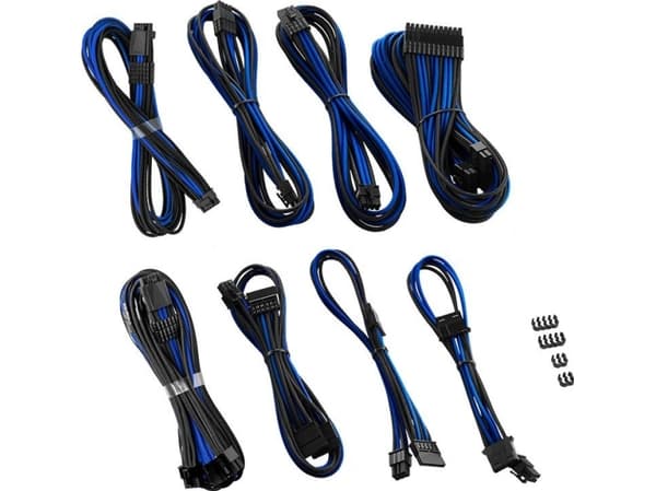 CableMod RT-Series Pro ModMesh Sleeved 12VHPWR StealthSense - Strømkabelsett - svart/blå