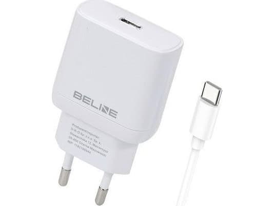 25W GaN USB-C vegglader + USB-C kabel, hvit