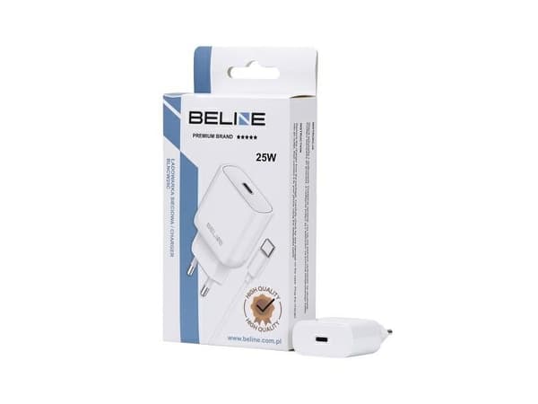 25W GaN USB-C vegglader + USB-C kabel, hvit