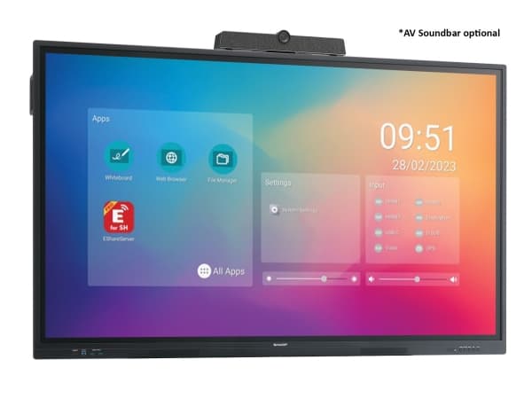 Sharp PN-LC652 - 65" Diagonal klass LC Series LED-bakgrundsbelyst LCD-skärm - interaktiv - med pekskärm (multitouch) - 4K UHD (2160p) 3840 x 2160 - D