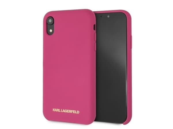 Karl Lagerfeld KLHCI61SLROG iPhone Xrhardcase fushia Silikoni silikoni