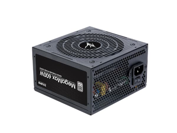 Zalman ZM600-TXII V2 MegaMax 80PLUS 230V EU STANDARD Certified high efficiency PCI-E, 600 W, 200 - 240 V, 50 - 60 Hz, 5 A, Aktiivinen, 20+4 pin ATX