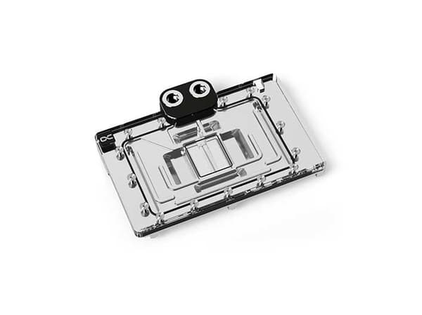 Alphacool 13439, Vannblokk + Bakplate, Akryl, Aluminium, Kromfarget, Kobber (Cu), Sort, Kromfarget, Gjennomsiktig, 3-Pin JST, 1/4", Grafikkort