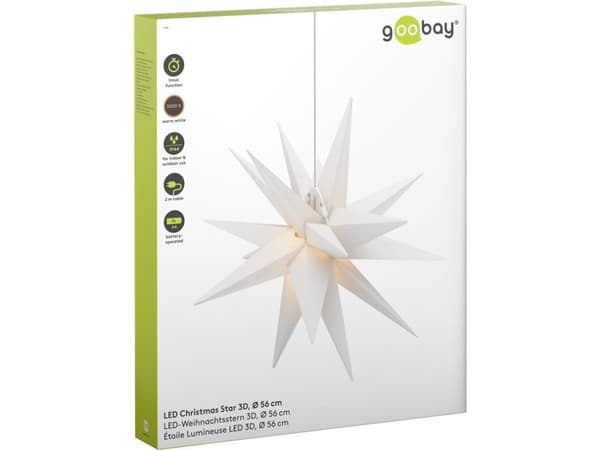 Goobay 64788, Figur, Gjennomsiktig, Hvit, WEEE, CE, 7 lamper, LED, 0,27 W