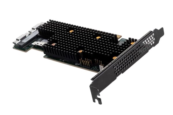 Broadcom eHBA 9600-24i, PCIe, SAS, SATA, Full høyde/lav profil, PCIe 4.0, Grønn, Sølv, 5000000 timer
