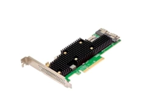 Broadcom eHBA 9600-24i, PCIe, SAS, SATA, Full høyde/lav profil, PCIe 4.0, Grønn, Sølv, 5000000 timer