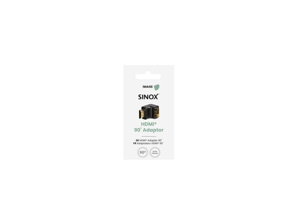 Sinox HDMI™ 90° vinkel. Sort