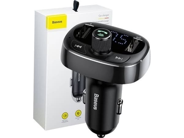 Baseus T-typed S-09 Bluetooth FM-sändare (svart)