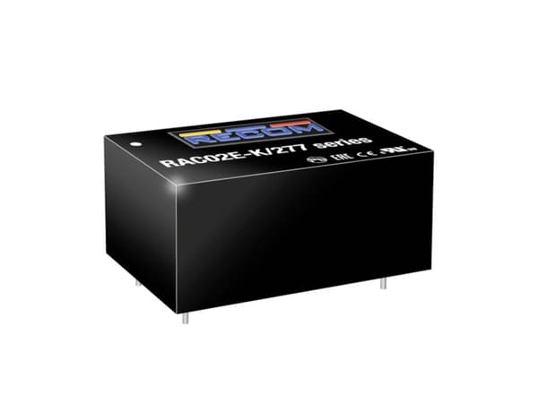RECOM RAC02E-12SK/277 AC/DC-verkkovirtalähde, koteloitu 0,167 A 2 W 12 V 1 kpl