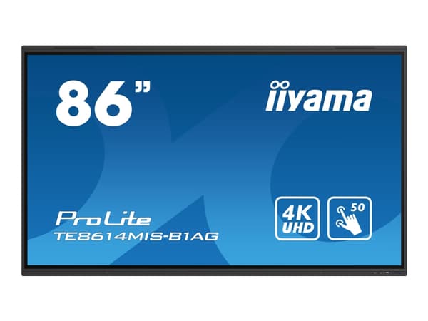 iiyama ProLite TE8614MIS-B1AG - 86" Diagonalklasse (85.6" synlig) LED-bakgrunnsbelyst LCD-skjerm - interaktiv digital skilting - med berøringsskjerm