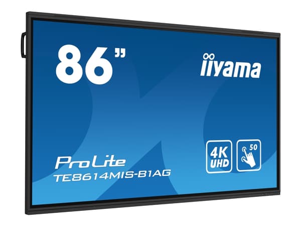 iiyama ProLite TE8614MIS-B1AG - 86" Diagonalklasse (85.6" synlig) LED-bakgrunnsbelyst LCD-skjerm - interaktiv digital skilting - med berøringsskjerm